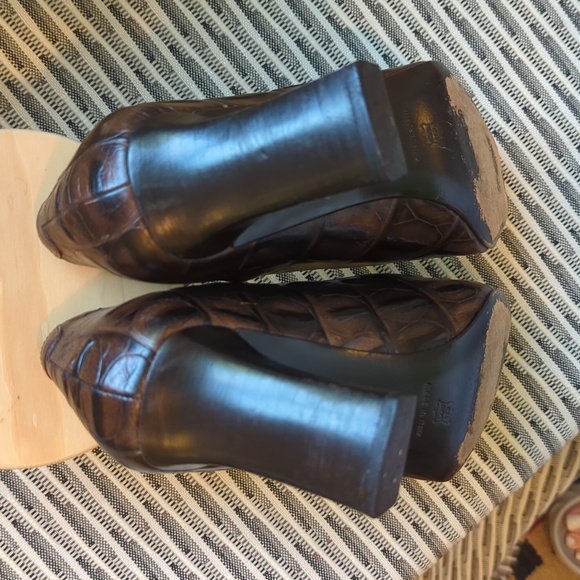 Via Spiga Croc Embossed 3" Heels - Picture 5 of 9